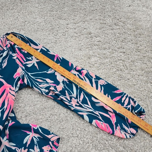 Lilly Pulitzer Charleigh Top Womens Medium Floral V-Neck Balloon Sleeve Flowy - Picture 12 of 14